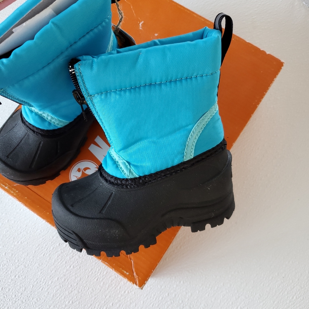 Northside Kids Turquoise and Black Rain & Snow Boots